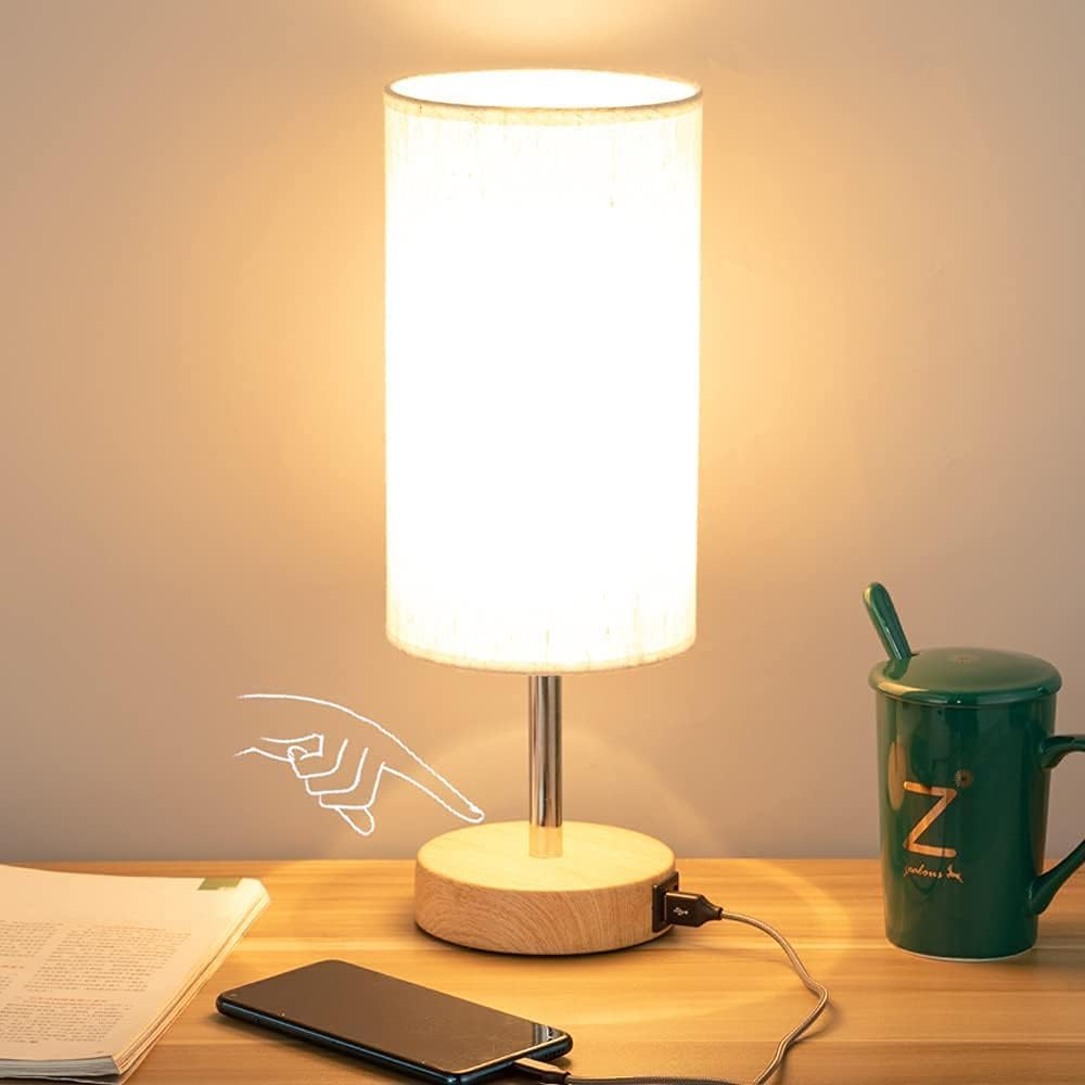 yarra decor bedside table lamp with usb ports